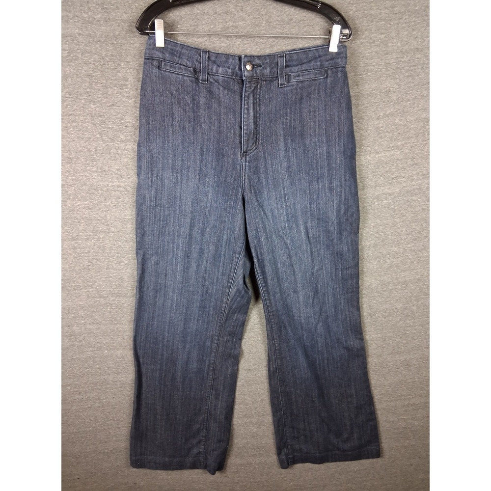 Not Your Daughters Jeans 16 Blue Denim Wide Leg‎ Classic Casual High Rise Mom